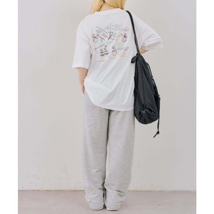 わちゃわちゃウサギ ビッグTシャツ | NICE CLAUP / OLIVE des OLIVE　OUTLET | 詳細画像6 