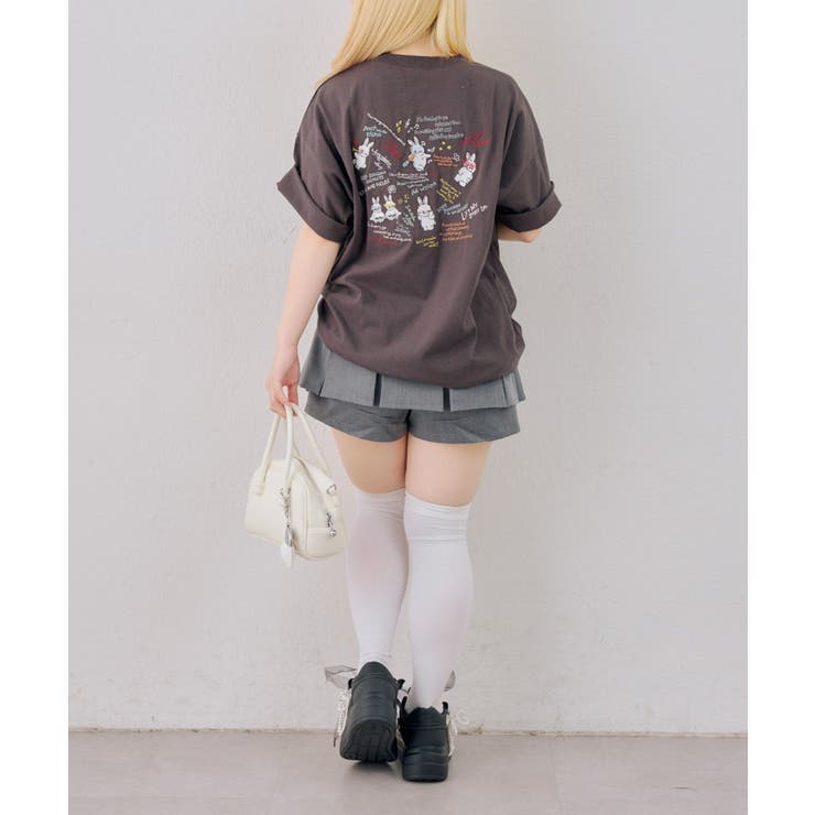 わちゃわちゃウサギ ビッグTシャツ | NICE CLAUP / OLIVE des OLIVE　OUTLET | 詳細画像10 