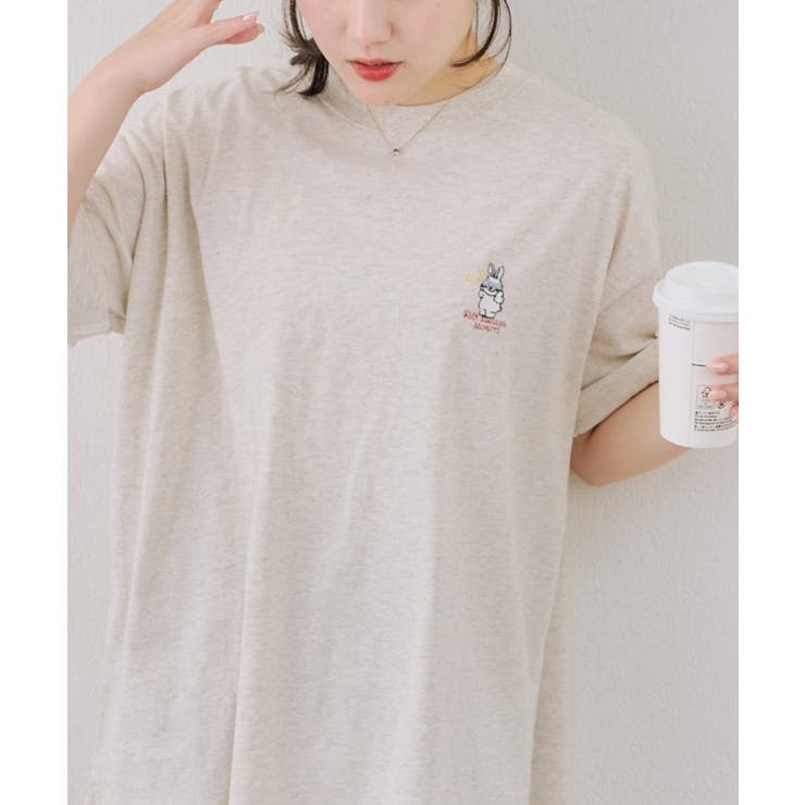 わちゃわちゃウサギ ビッグTシャツ | NICE CLAUP / OLIVE des OLIVE　OUTLET | 詳細画像16 