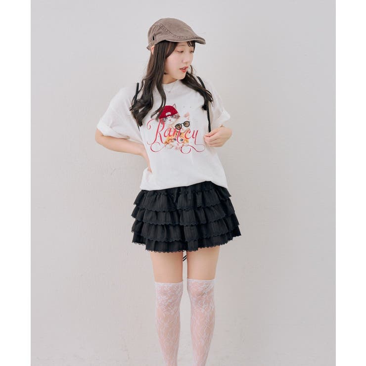 ニャンコ三姉妹 ビッグTシャツ | NICE CLAUP / OLIVE des OLIVE　OUTLET | 詳細画像5 