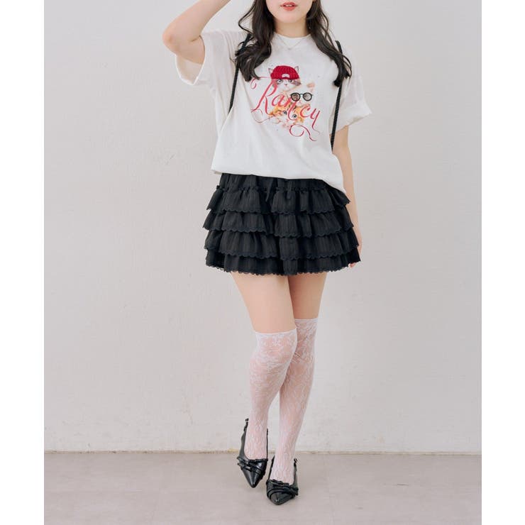 ニャンコ三姉妹 ビッグTシャツ | NICE CLAUP / OLIVE des OLIVE　OUTLET | 詳細画像6 