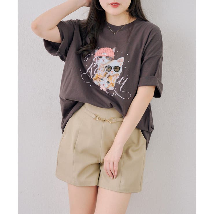 ニャンコ三姉妹 ビッグTシャツ | NICE CLAUP / OLIVE des OLIVE　OUTLET | 詳細画像19 