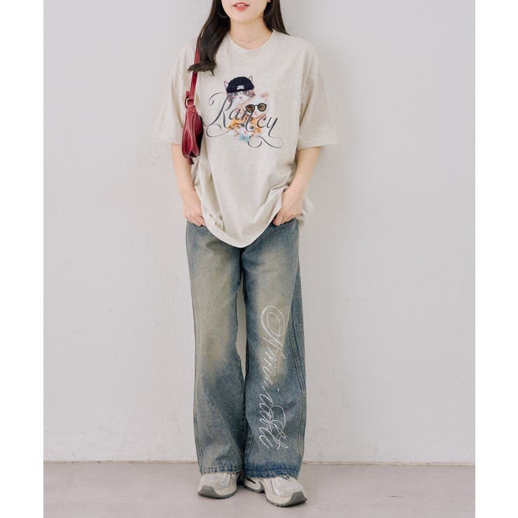 ニャンコ三姉妹 ビッグTシャツ | NICE CLAUP / OLIVE des OLIVE　OUTLET | 詳細画像20 