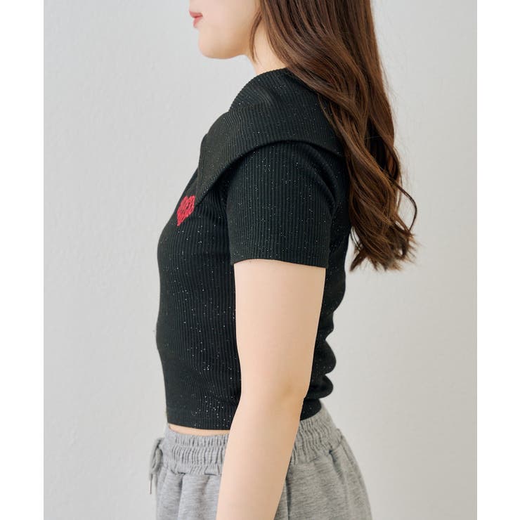 ラメテレコダブルジップトップス | NICE CLAUP / OLIVE des OLIVE　OUTLET | 詳細画像9 