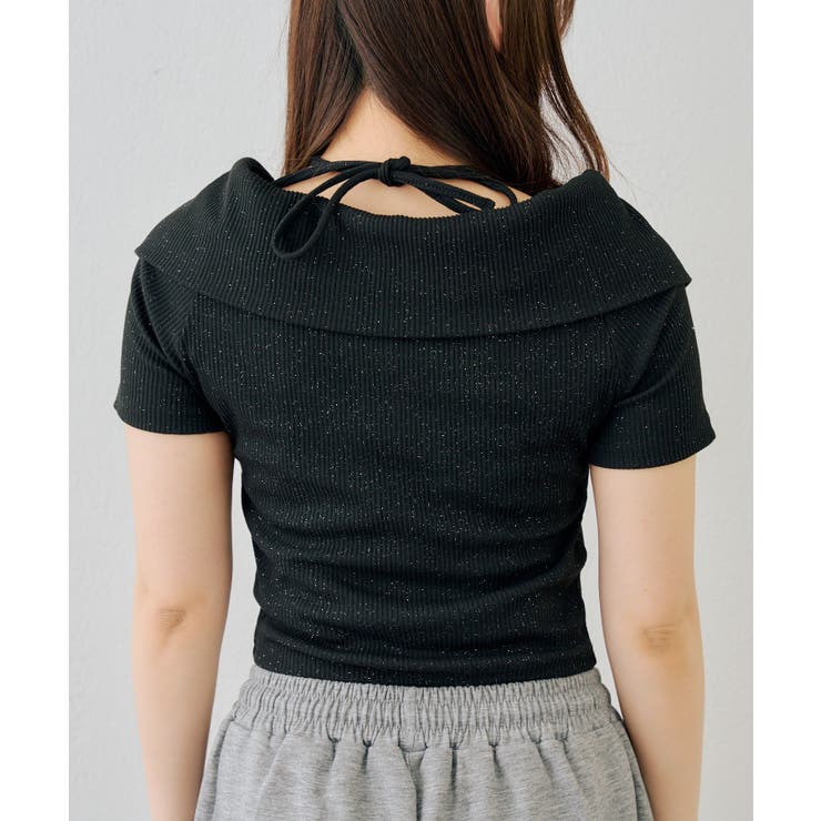 ラメテレコダブルジップトップス | NICE CLAUP / OLIVE des OLIVE　OUTLET | 詳細画像10 