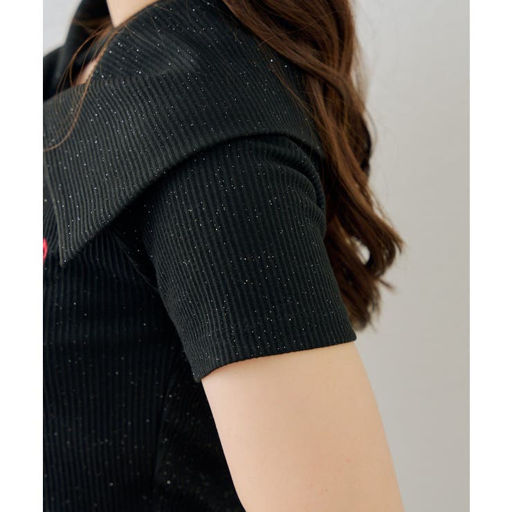 ラメテレコダブルジップトップス | NICE CLAUP / OLIVE des OLIVE　OUTLET | 詳細画像14 