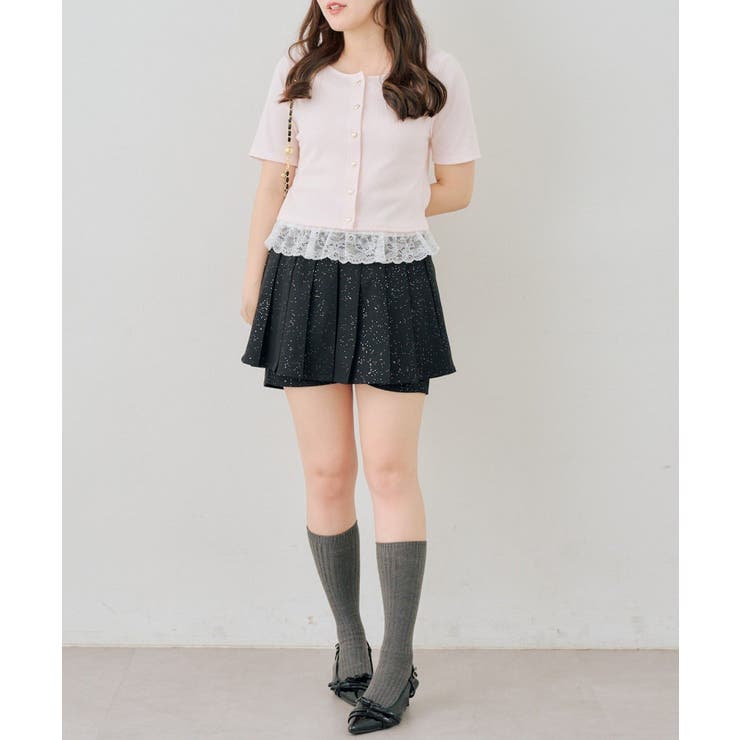 【セットアイテム】半袖カーディガン＆裾レースキャミ | NICE CLAUP / OLIVE des OLIVE　OUTLET | 詳細画像9 
