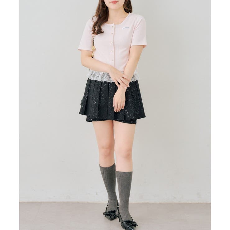 【セットアイテム】半袖カーディガン＆裾レースキャミ | NICE CLAUP / OLIVE des OLIVE　OUTLET | 詳細画像10 