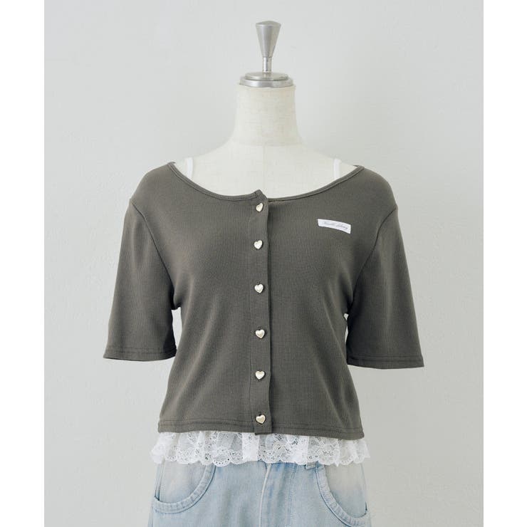 スミクロ | 【セットアイテム】半袖カーディガン＆裾レースキャミ | NICE CLAUP / OLIVE des OLIVE　OUTLET