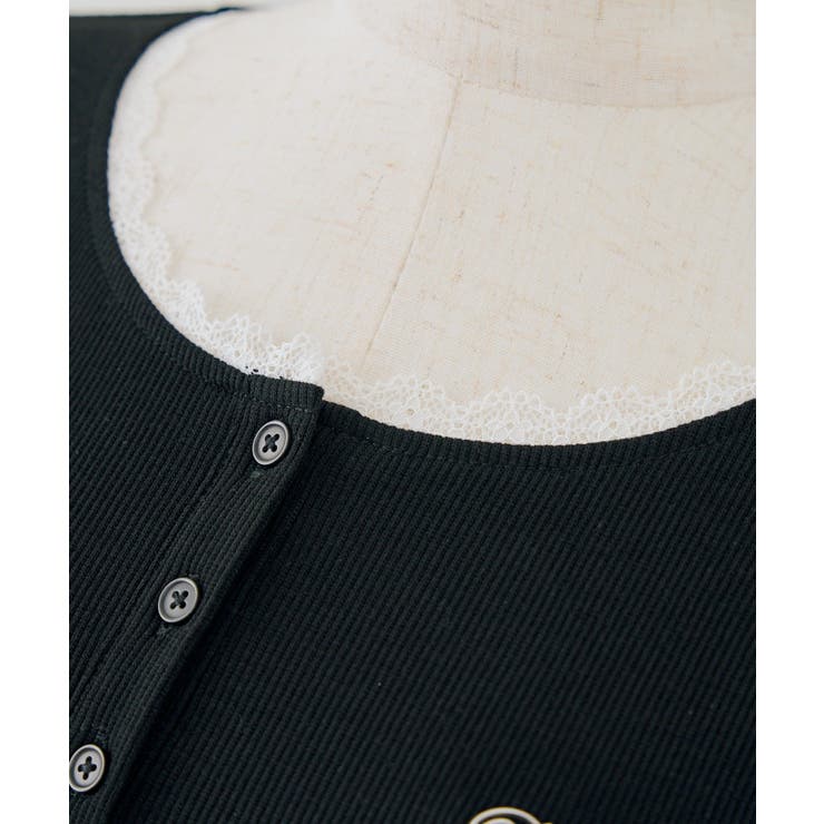 テレコ裾レースヘンリーTシャツ | NICE CLAUP / OLIVE des OLIVE　OUTLET | 詳細画像9 