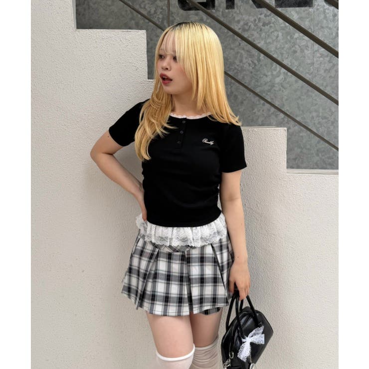 テレコ裾レースヘンリーTシャツ | NICE CLAUP / OLIVE des OLIVE　OUTLET | 詳細画像17 