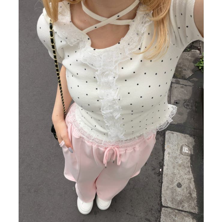 テレコ裾レースヘンリーTシャツ | NICE CLAUP / OLIVE des OLIVE　OUTLET | 詳細画像28 