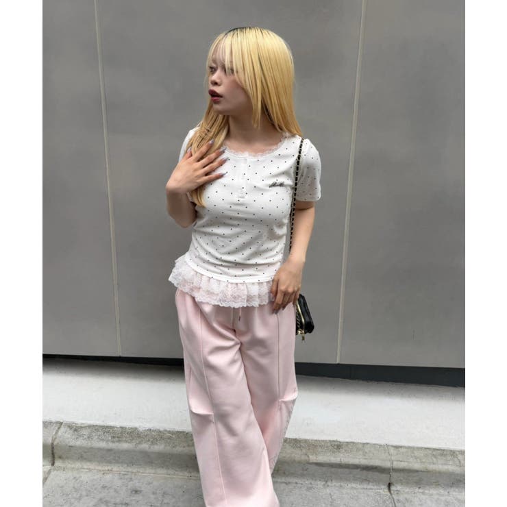 テレコ裾レースヘンリーTシャツ | NICE CLAUP / OLIVE des OLIVE　OUTLET | 詳細画像32 