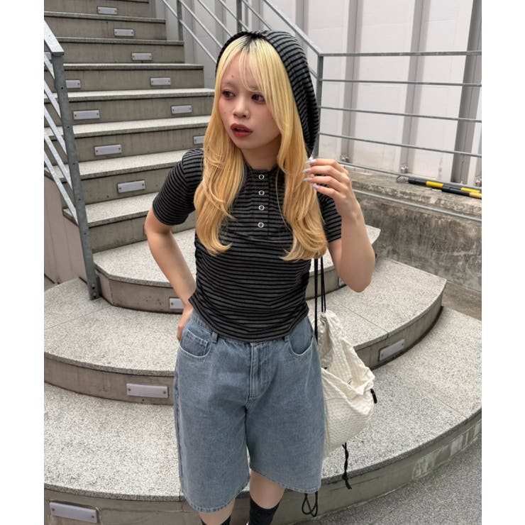 ボーダー | ヘンリーパーカープルオーバー | NICE CLAUP / OLIVE des OLIVE　OUTLET