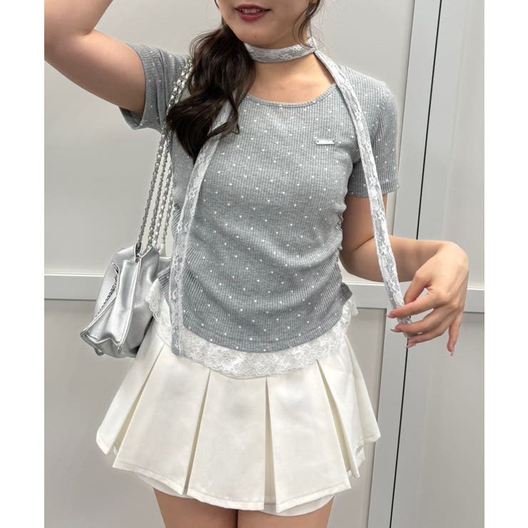 ドット裾レースプルオーバー | NICE CLAUP / OLIVE des OLIVE　OUTLET | 詳細画像15 