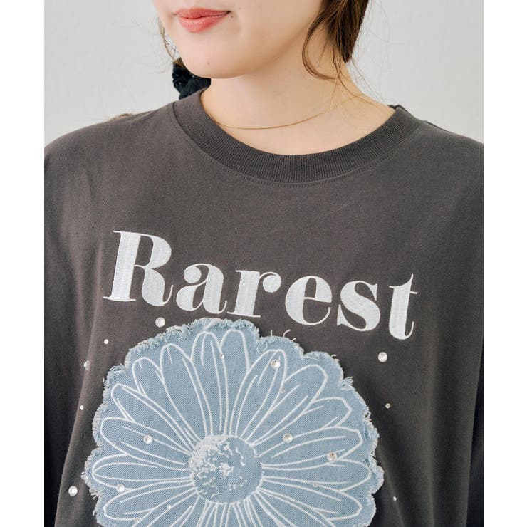 お花×ラインストーンBIGTシャツ | NICE CLAUP / OLIVE des OLIVE　OUTLET | 詳細画像9 