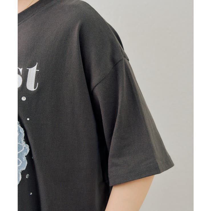 お花×ラインストーンBIGTシャツ | NICE CLAUP / OLIVE des OLIVE　OUTLET | 詳細画像11 