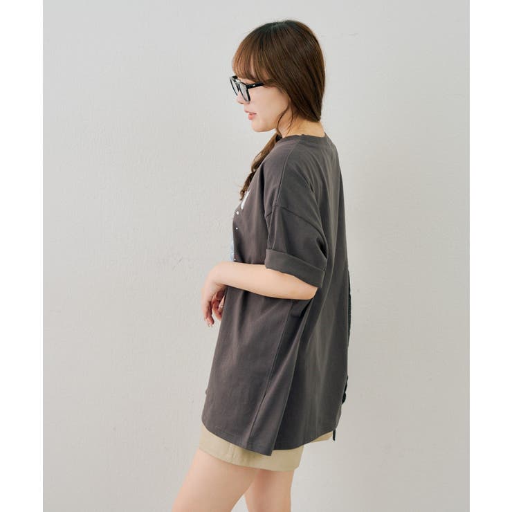 お花×ラインストーンBIGTシャツ | NICE CLAUP / OLIVE des OLIVE　OUTLET | 詳細画像15 