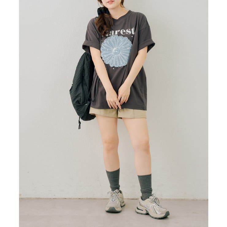 お花×ラインストーンBIGTシャツ | NICE CLAUP / OLIVE des OLIVE　OUTLET | 詳細画像17 