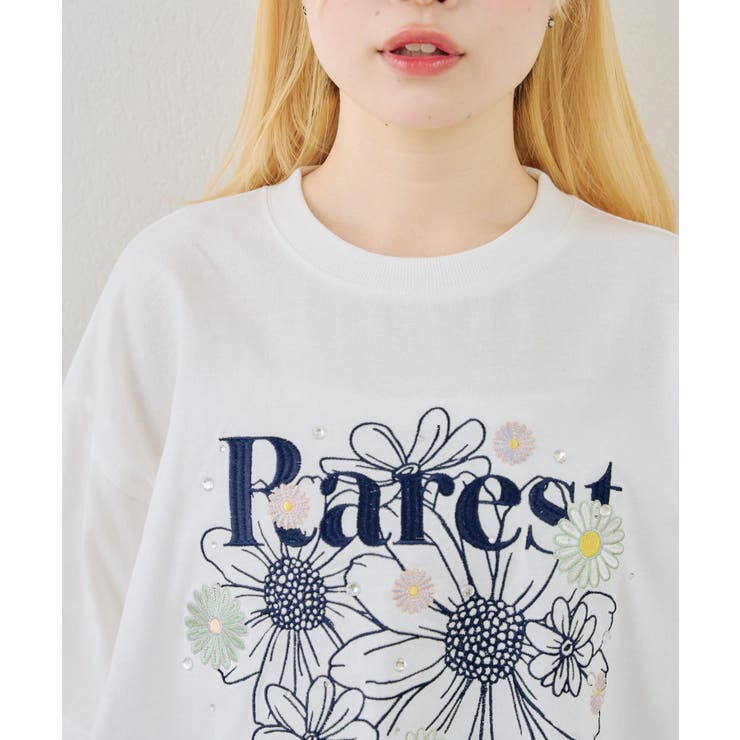 お花×ラインストーンBIGTシャツ | NICE CLAUP / OLIVE des OLIVE　OUTLET | 詳細画像19 