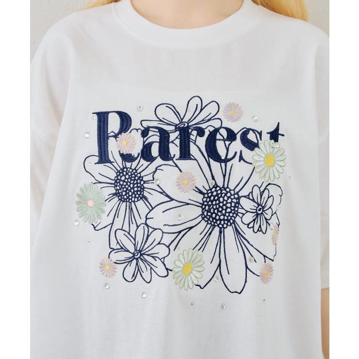 お花×ラインストーンBIGTシャツ | NICE CLAUP / OLIVE des OLIVE　OUTLET | 詳細画像20 