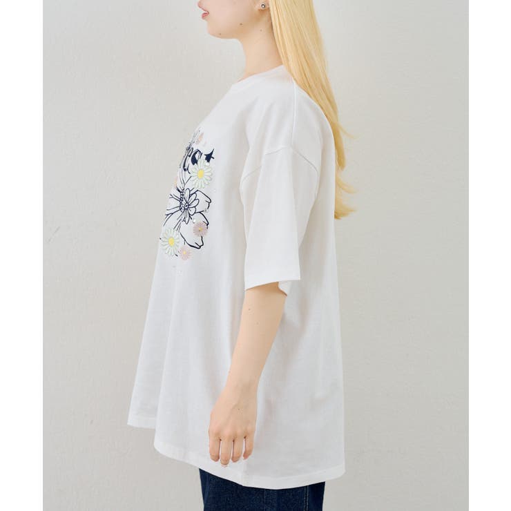 お花×ラインストーンBIGTシャツ | NICE CLAUP / OLIVE des OLIVE　OUTLET | 詳細画像24 