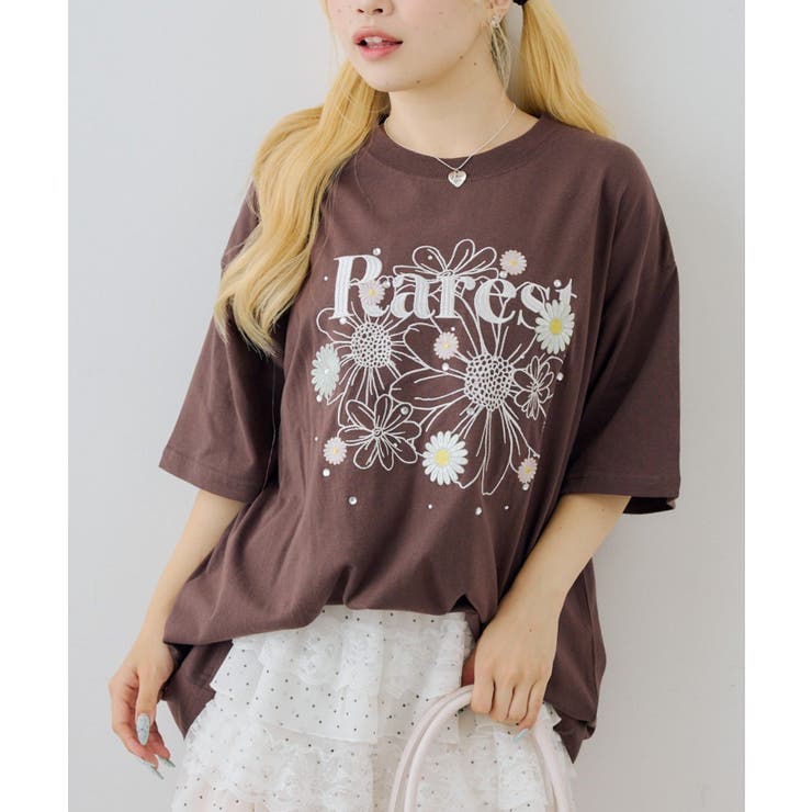 お花×ラインストーンBIGTシャツ | NICE CLAUP / OLIVE des OLIVE　OUTLET | 詳細画像40 