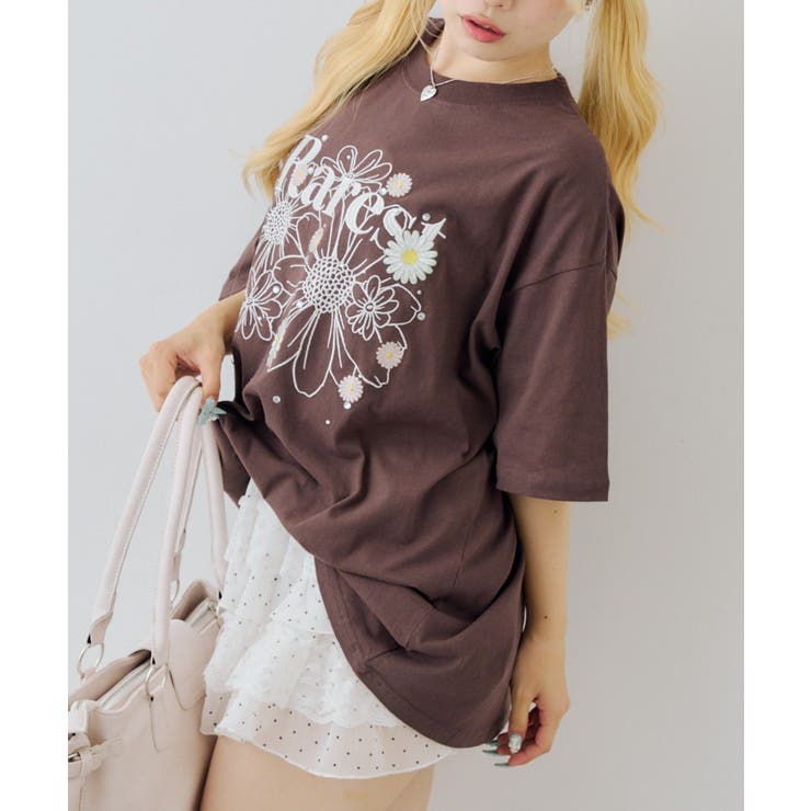 お花×ラインストーンBIGTシャツ | NICE CLAUP / OLIVE des OLIVE　OUTLET | 詳細画像41 