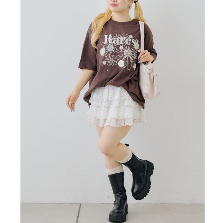 お花×ラインストーンBIGTシャツ | NICE CLAUP / OLIVE des OLIVE　OUTLET | 詳細画像43 