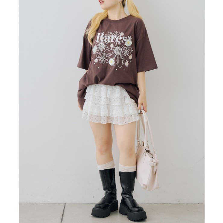 お花×ラインストーンBIGTシャツ | NICE CLAUP / OLIVE des OLIVE　OUTLET | 詳細画像44 