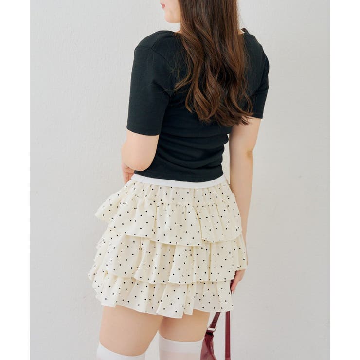 レースアップレイヤード風プルオーバー | NICE CLAUP / OLIVE des OLIVE　OUTLET | 詳細画像4 