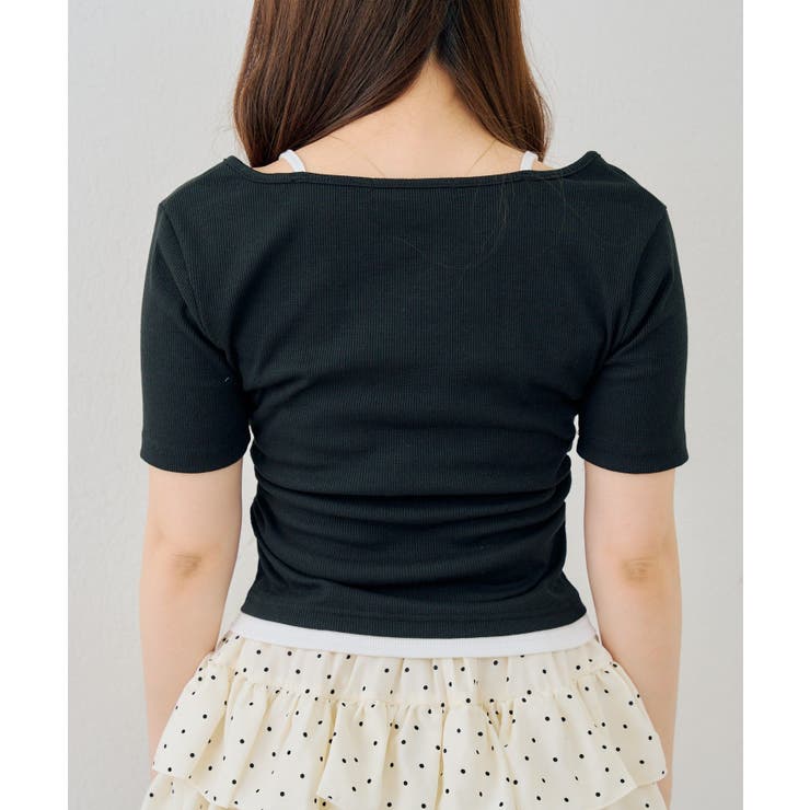 レースアップレイヤード風プルオーバー | NICE CLAUP / OLIVE des OLIVE　OUTLET | 詳細画像9 