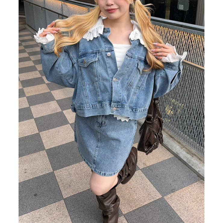 【セットアップ対応】BIG衿Gジャン | NICE CLAUP / OLIVE des OLIVE　OUTLET | 詳細画像1 