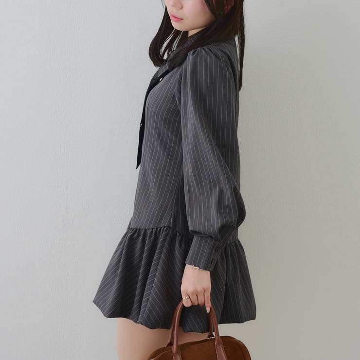 ネクタイ付裾バルーンミニワンピース | RMAF　NICE CLAUP / OLIVE des OLIVE | 詳細画像11 