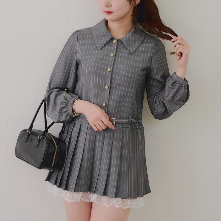 ベルト付シャツミニワンピース | RMAF　NICE CLAUP / OLIVE des OLIVE | 詳細画像2 