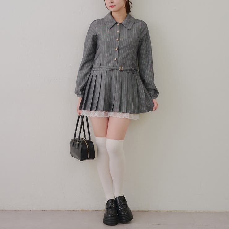 ベルト付シャツミニワンピース | RMAF　NICE CLAUP / OLIVE des OLIVE | 詳細画像4 