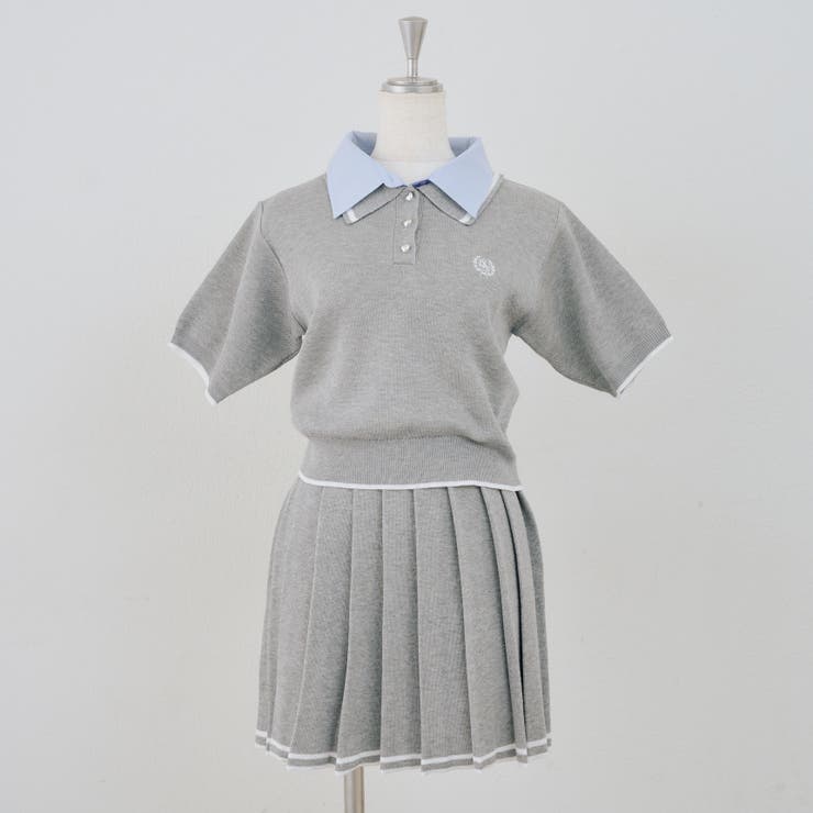 【セットアップ】ダブル衿ポロ&ミニプリーツスカート | NICE CLAUP / OLIVE des OLIVE　OUTLET | 詳細画像27 