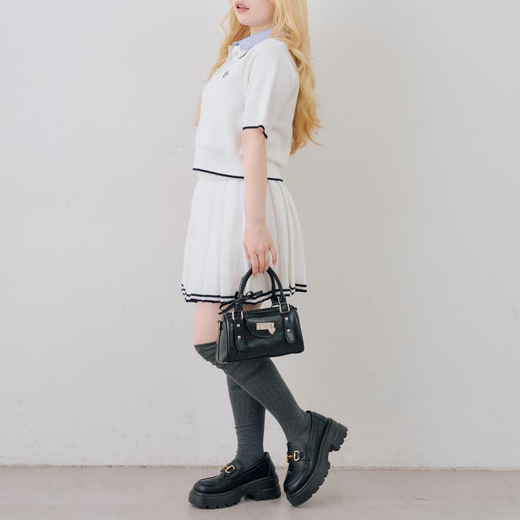 【セットアップ】ダブル衿ポロ&ミニプリーツスカート | NICE CLAUP / OLIVE des OLIVE　OUTLET | 詳細画像37 