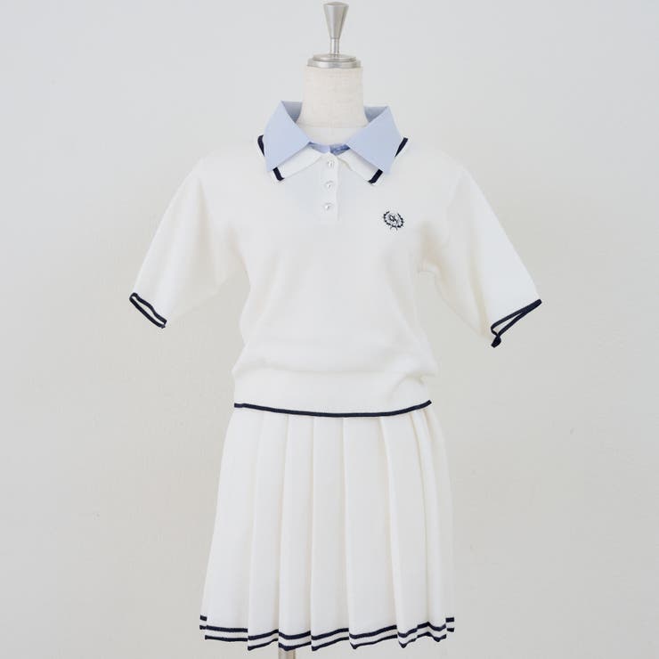 【セットアップ】ダブル衿ポロ&ミニプリーツスカート | NICE CLAUP / OLIVE des OLIVE　OUTLET | 詳細画像39 