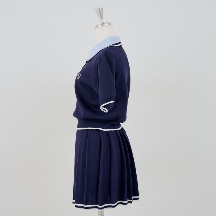 【セットアップ】ダブル衿ポロ&ミニプリーツスカート | NICE CLAUP / OLIVE des OLIVE　OUTLET | 詳細画像45 