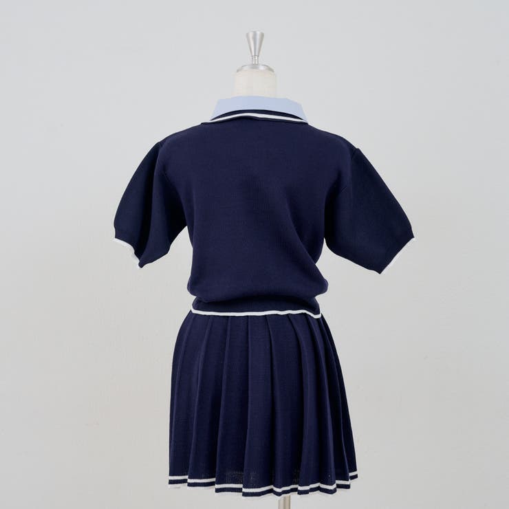 【セットアップ】ダブル衿ポロ&ミニプリーツスカート | NICE CLAUP / OLIVE des OLIVE　OUTLET | 詳細画像46 