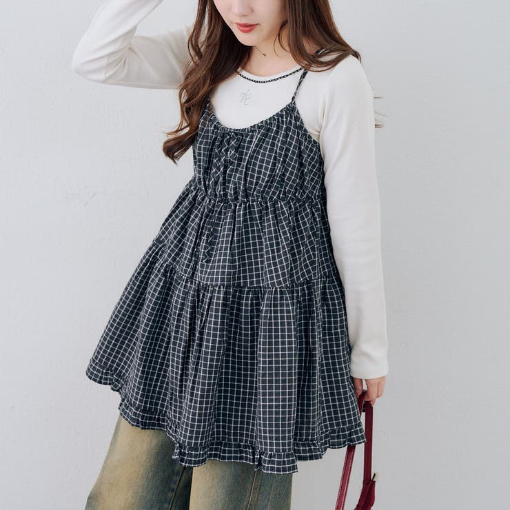 チャコール | ティアードチュニックワンピース | RMAF　NICE CLAUP / OLIVE des OLIVE