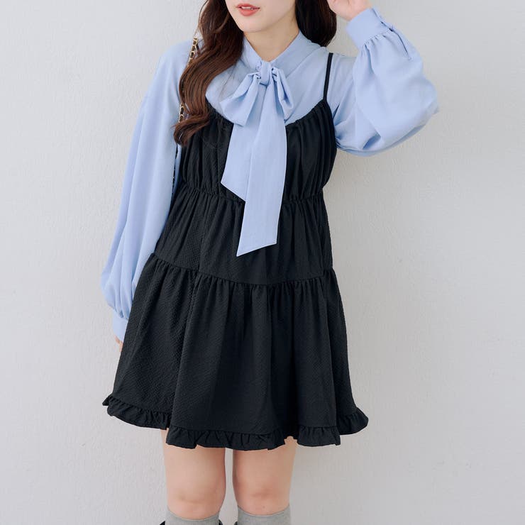 ブラック | ティアードチュニックワンピース | RMAF　NICE CLAUP / OLIVE des OLIVE