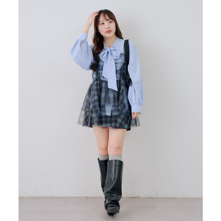 脇ギャザーチュニックワンピース | RMAF　NICE CLAUP / OLIVE des OLIVE | 詳細画像5 