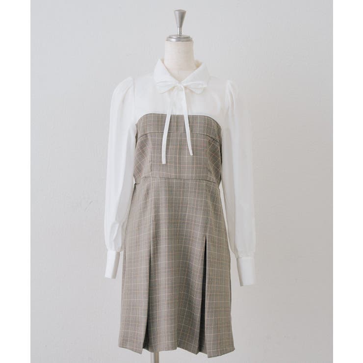チェック | ドッキングミニワンピース | RMAF　NICE CLAUP / OLIVE des OLIVE