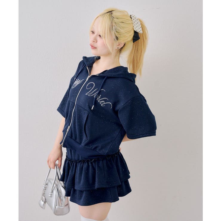 【セットアップ】半袖ジップスウェット+ティアードミニスカート | NICE CLAUP / OLIVE des OLIVE　OUTLET | 詳細画像22 