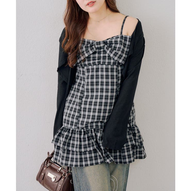 【セットアイテム】ボレロ+リボンキャミワンピース | NICE CLAUP / OLIVE des OLIVE　OUTLET | 詳細画像1 