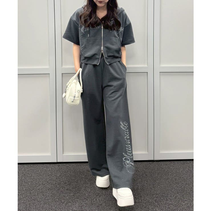 【セットアップ】キラキラパーカー空港コーデ | NICE CLAUP / OLIVE des OLIVE　OUTLET | 詳細画像1 