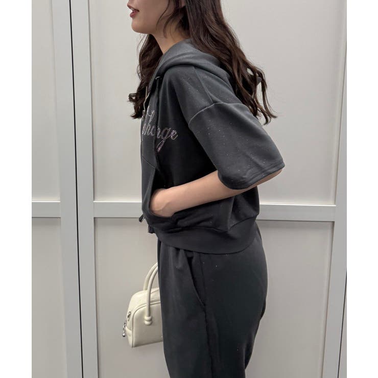 【セットアップ】キラキラパーカー空港コーデ | NICE CLAUP / OLIVE des OLIVE　OUTLET | 詳細画像6 
