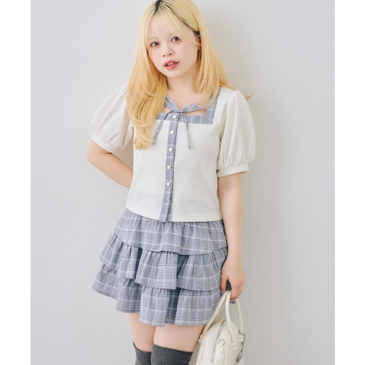 サックス | スクエアリボンセットアップ | NICE CLAUP / OLIVE des OLIVE　OUTLET